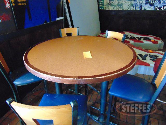 Round high top table, 48-, (5) metal chairs_1.jpg